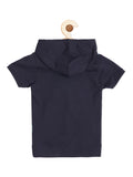 Boys Printed Pure Cotton Hooded T-shirt with Shorts