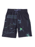 Boys Printed Pure Cotton Hooded T-shirt with Shorts