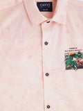 Boys Peach-Coloured Comfort Floral Printed Casual Shirt