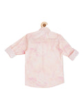 Boys Peach-Coloured Comfort Floral Printed Casual Shirt