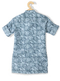 Boys Floral Printed Kurta With Pyjamas