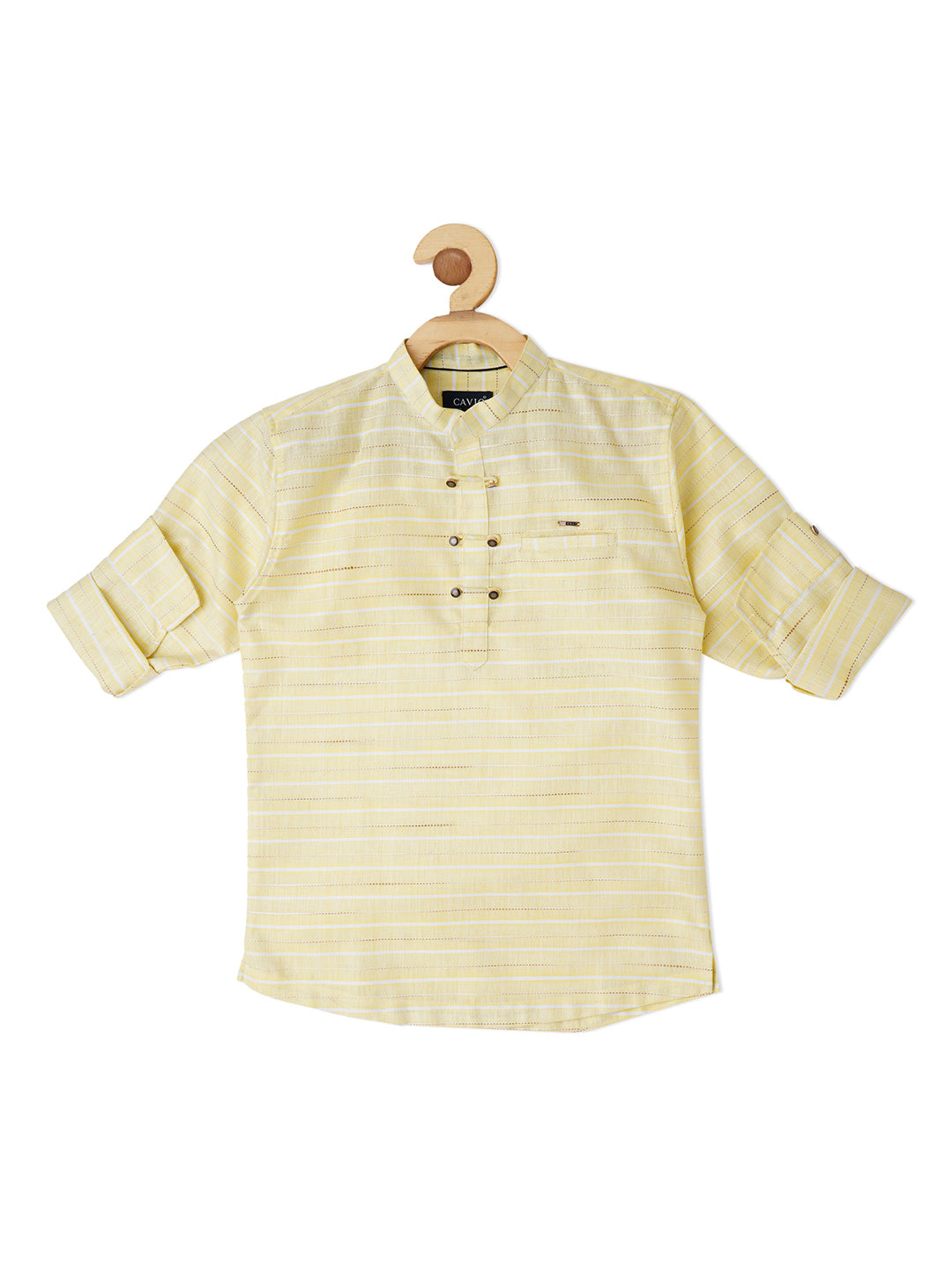 Boys Comfort Striped Casual Cotton Shirt - -