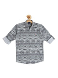 Boys Comfort Printed Casual Cotton Shirt - -