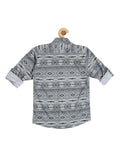 Boys Comfort Printed Casual Cotton Shirt - -