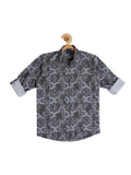 Boys Comfort Printed Casual Cotton Shirt - -