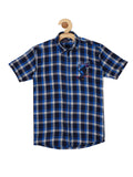 Boys Comfort Tartan Checked Casual Cotton Shirt - -