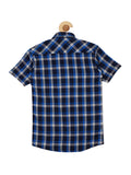 Boys Comfort Tartan Checked Casual Cotton Shirt - -