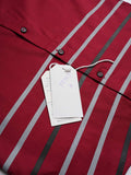 Boys Maroon Stripes Printed Casual Shirt -  -