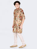 Boys Kurta and Pyjama Set Cream - -