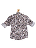 Boys Black Digital Printed Shirt with T shirt  - -