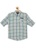 Boys Comfort Tartan Checked Casual Cotton Shirt With T shirt CAVIO  -  -